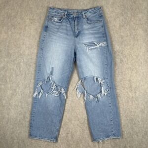 American Eagle Womens Highest Rise 90s Boyfriend Jeans Size 12 S Distressed